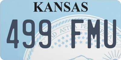 KS license plate 499FMU