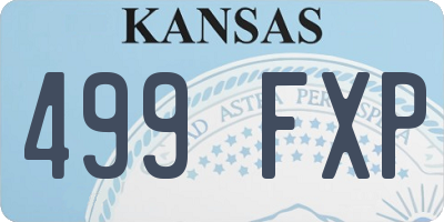 KS license plate 499FXP