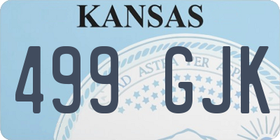 KS license plate 499GJK
