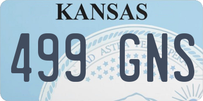 KS license plate 499GNS