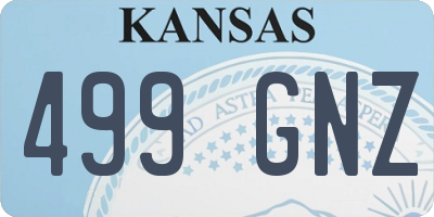 KS license plate 499GNZ