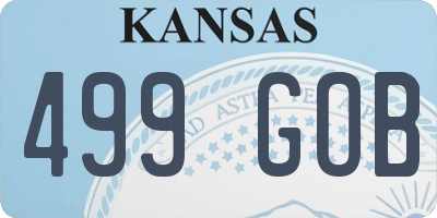 KS license plate 499GOB