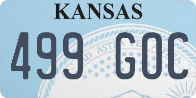 KS license plate 499GOC