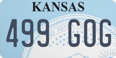 KS license plate 499GOG