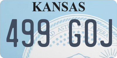 KS license plate 499GOJ