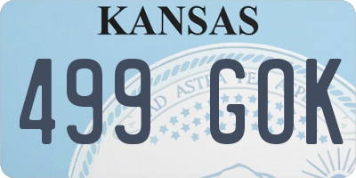 KS license plate 499GOK