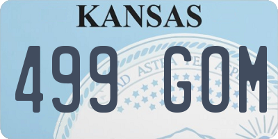 KS license plate 499GOM
