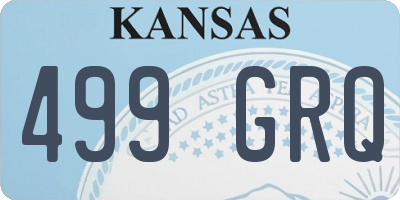KS license plate 499GRQ
