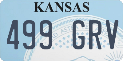 KS license plate 499GRV