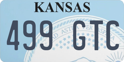 KS license plate 499GTC