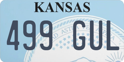 KS license plate 499GUL