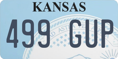 KS license plate 499GUP