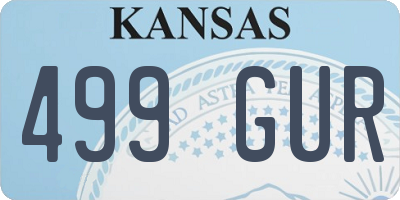 KS license plate 499GUR