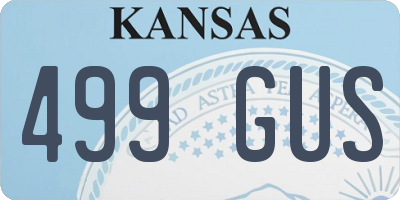 KS license plate 499GUS