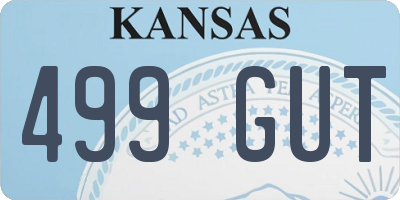 KS license plate 499GUT