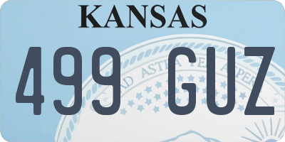 KS license plate 499GUZ
