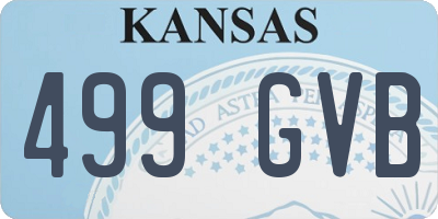 KS license plate 499GVB