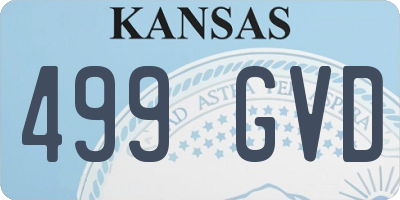 KS license plate 499GVD