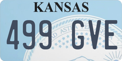 KS license plate 499GVE
