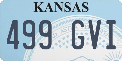 KS license plate 499GVI