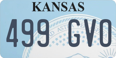 KS license plate 499GVO