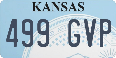 KS license plate 499GVP