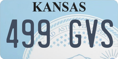 KS license plate 499GVS