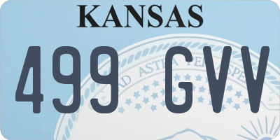 KS license plate 499GVV