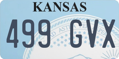 KS license plate 499GVX