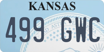 KS license plate 499GWC
