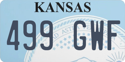 KS license plate 499GWF