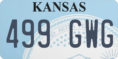 KS license plate 499GWG