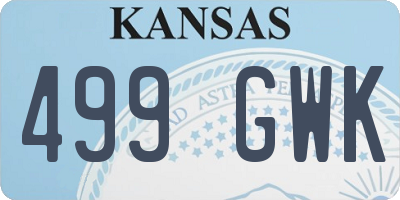 KS license plate 499GWK