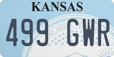 KS license plate 499GWR