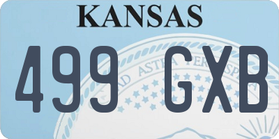 KS license plate 499GXB