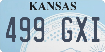 KS license plate 499GXI