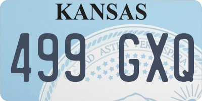 KS license plate 499GXQ