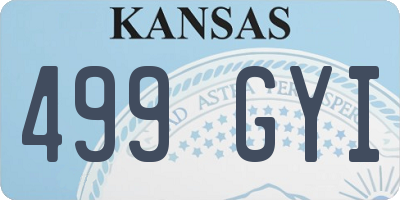 KS license plate 499GYI