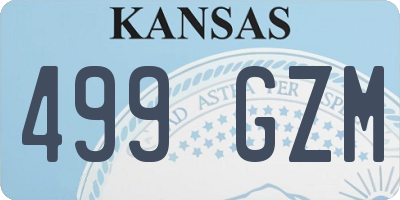 KS license plate 499GZM