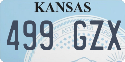 KS license plate 499GZX