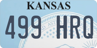 KS license plate 499HRQ