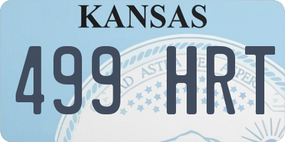 KS license plate 499HRT