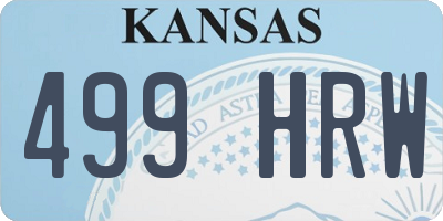 KS license plate 499HRW