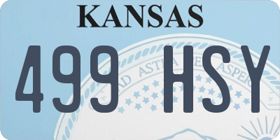 KS license plate 499HSY