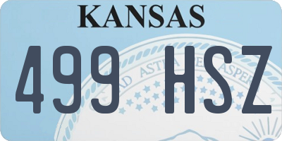 KS license plate 499HSZ