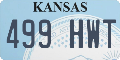KS license plate 499HWT
