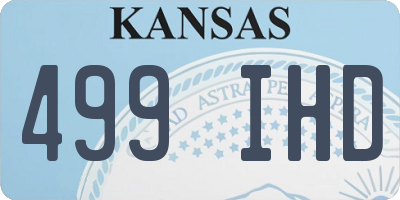 KS license plate 499IHD