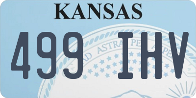KS license plate 499IHV
