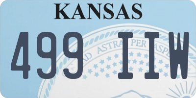 KS license plate 499IIW