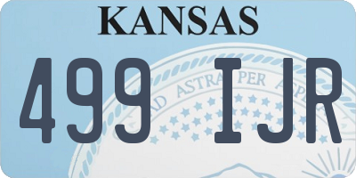 KS license plate 499IJR